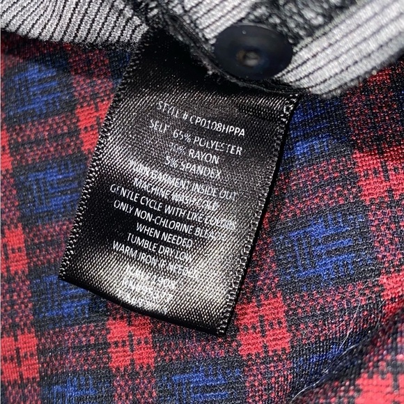 ANTHROPOLOGIE X SANCTUARY FINCHLEY PLAID LEGGINGS RED AND NAVY ANTHRO BOHEMIAN - Picture 9 of 13